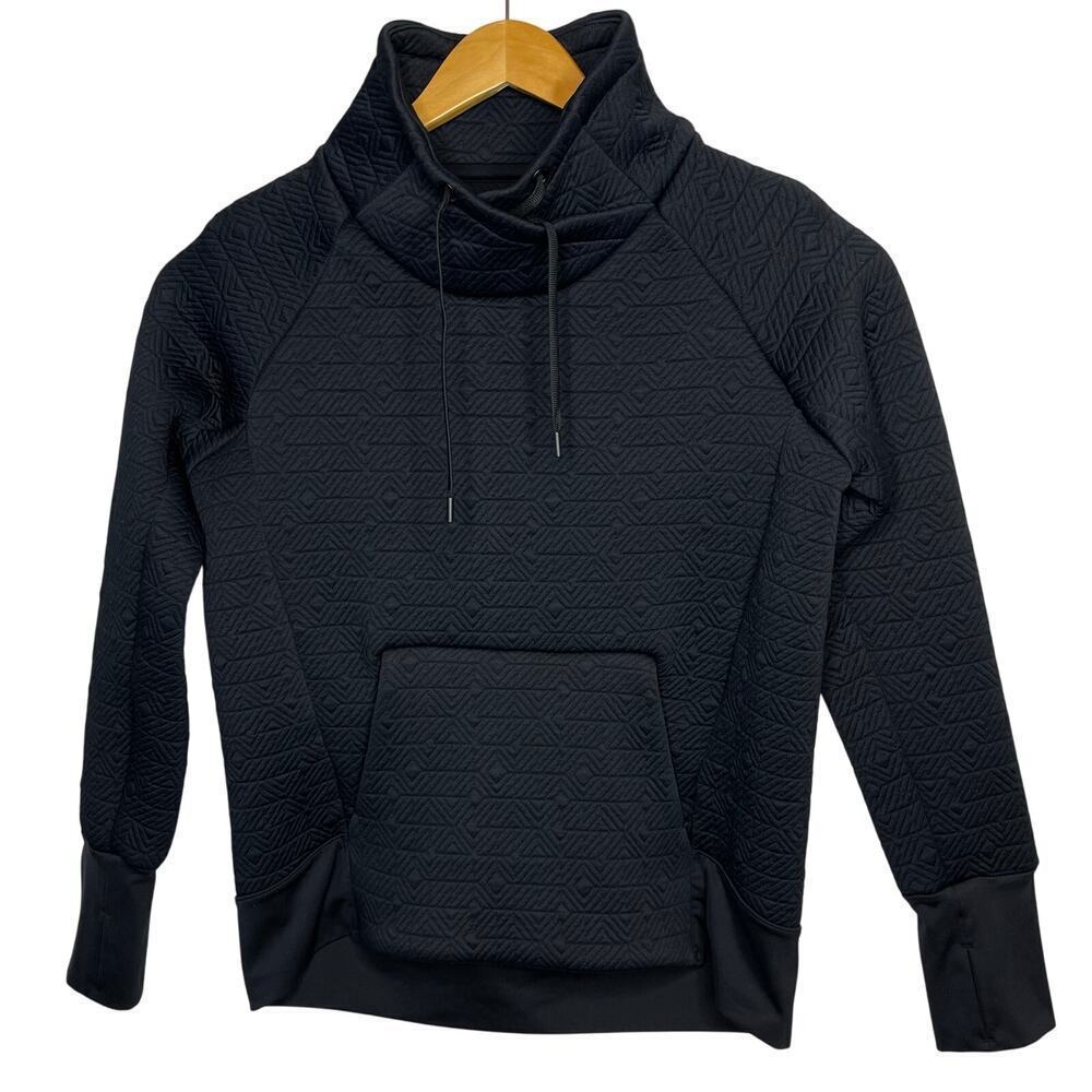 Athleta Jacquard Elevation Quilted Oversized Pullover Size  Small Black - Picture 6 of 12